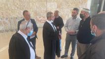 على هامش جلسة حول قضية مقبرة القسام في بلد الشيخ في حيفا (متولو وقف الاستقلال)