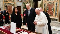 نجيب ميقاتي يلتقي البابا فرنسيس في الفاتيكان - تويتر- حساب الحكومة اللبنانية الرسمي