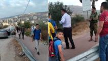 منعت قوات الاحتلال التلاميذ من الوصول إلى مدرستهم (فيسبوك)