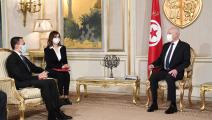 الرئيس التونسي يستقبل وزير الخارجية الإيطالي (تويتر)