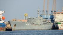 سفينة تابعة للأسطول الحربي الروسى ترسو بميناء بورتسودان (getty)