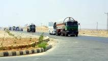 شاحنات تنقل النفط من العراق إلى الأردن (Getty)
