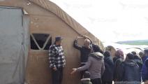 عاصفة في مخيمات النازحين (العربي الجديد)