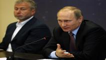 بوتين والملياردير الروسي رومان أبراموفيتش/Getty