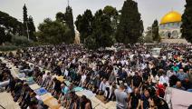 80 ألف مصل أدوا صلاة الجمعة في المسجد الأقصى (مصطفى الخروف/الأناضول)