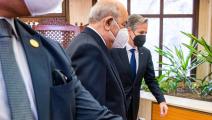 الرئيس الجزائري عبد المجيد تبون أثناء استقباله وزير الخارجية الأميركي أنتوني بلينكن (getty)