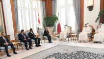 بحث العليمي وأمير قطر تعزيز العلاقات بين البلدين (سبأ)