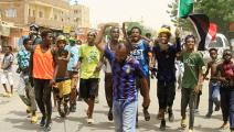 تظاهرة ضد الانقلاب في الخرطوم، 16 يونيو (فرانس برس)
