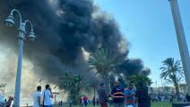 حريق متجر كارفور في الإسكندرية في مصر (فيسبوك)