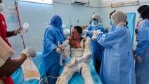 إمكانات المستشفيات الليبية محدودة (عبد المنعم الجهمي/فرانس برس)