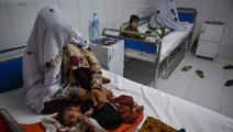 أفغان في مستشفى في أفغانستان (ليليان سوانرومفا/ فرانس برس)
