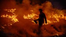 حرائق غابات في أستراليا ورجل إطفاء (Getty)