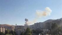 قصف إسرائيلي في محيط دمشق (تويتر)