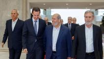وفد من حماس يلتقي بشار الأسد في دمشق (رويترز)