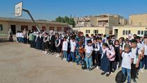 صفوف كرفانية داخل مدرسة عراقية (أحمد الربيعي/ فرانس برس)
