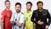 RUSSIA - JUNE: (Images used in this composite 971463032,972635442,973385414) In this composite image,Lionel Messi of Argentina,Cristiano Ronaldo of Portugal,Neymar of Brazil pose for a portrait during the official FIFA World Cup 2018 portrait session during June 2018 in Russia. (Photo by Lars Baron - FIFA/FIFA via Getty Images)