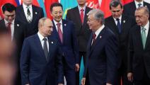 الرئيس بوتين مع رؤساء دول آسيا الوسطى في مؤتمر بكازاخستان (getty)