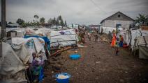 مخيم نازحين في جمهورية الكونغو الديمقراطية (أوبان موكوني/ فرانس برس)