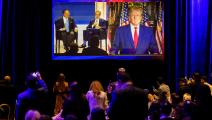 ترامب يتحدث في الاجتماع السنوي للتحالف اليهودي الجمهوري في لاس فيغاس، 19 نوفمبر 2022 (الأناضول)
