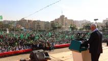 خطاب السنوار في احتفال مركزي نظمته "حماس" (تويتر)