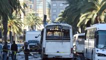 أعلن الرئيس قائد السبسي حالة الطوارئ في عموم البلاد بعد هجوم انتحاري على حافلة للحرس الرئاسي (فرانس برس)