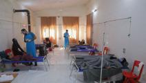 مركز لمرضى الكوليرا في إدلب في سورية (عارف وتد/ فرانس برس)