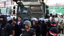قوات أمن مصرية في مواجهة تحرك مناهض للإعدام (الأناضول)