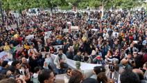 تظاهرة منددة بالاعتقالات في تونس العاصمة، السبت الماضي (جهاد عبد اللاوي/رويترز)