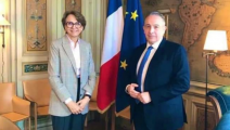 السفير الجزائري بفرنسا يلتقي الأمينة العامة لوزارة الخارجية (فيسبوك)