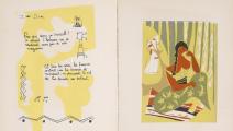 رسم وتدوين شفيق عبّود لقصّة فرنسية مصوّرة، 1954 (من المعرض)