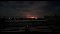 صورة لقصف مطار حلب (فيسبوك)