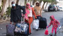 مهاجرون من أفريقيا جنوب الصحراء يغادرون تونس (فتحي بلعيد/ فرانس برس)