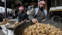 سوق الكمأة في حماة، 6 مارس الحالي (لؤي بشارة/فرانس برس)