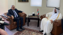 لقاء وزير الدولة في الخارجية القطرية مع وزير الخارجية اللبناني (الوكالة الوطنية للإعلام)