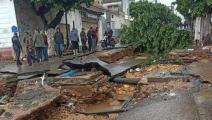 أضرار الفيضانات في ولاية تيبازة في الجزائر (فيسبوك)