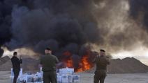 عملية تلف مخدرات في العراق (صباح عرار/ فرانس برس)