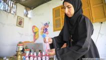 "شكلة وشتلة" مشروع عائلي لإنتاج مستحضرات تجميل في غزة (عبدالحكيم أبو رياش)