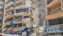 انهيار عقار من 13 طابقاً في الإسكندرية (العربي الجديد)