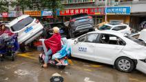 أضرار خلّفها إعصار "دوكسوري" في جينان (Getty)