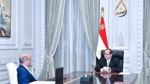 السيسي يجتمع مع وزير العدل عمر مروان (الرئاسة المصرية/ فيسبوك)