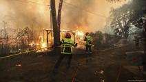 رجال إطفاء وحريق في جنوب فرنسا (أسوشييتد برس)