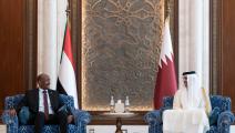 خلال استقبال أمير قطر لعبد الفتاح البرهان في الدوحة (الديوان الأميري)