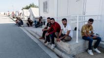 مهاجرون سوريون في مركز استقبال في قبرص (فرانس برس)