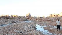 آثار عاصفة دانيال في ليبيا 1 (عبد الله محمد بونجا/ الأناضول)