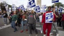 إضراب عمال شركات السيارات في أميركا/Getty