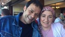 الناشطة المصرية غادة نجيب وزوجها هشام عبد الله (إكس)