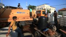 قطع الاحتلال إمدادات المياه عن قطاع غزة (محمود الهمص/ فرانس برس)