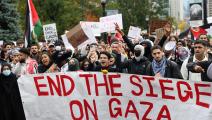 احتجاجات في تورنتو كندا تضامناً مع غزة (الأناضول)