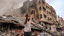 غزة المنكوبة وسط الحرب الإسرائيلية (محمد عابد/ فرانس برس)