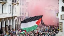 تظاهرات حاشدة في المغرب دعماً للفلسطينيين ورفضاً للتطبيع مع الاحتلال (فاضل سينا/فرانس برس)